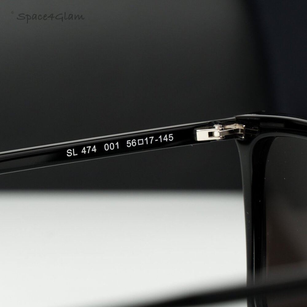 Saint Laurent Men Sunglasses Black Square SL474 001 BRAND NEW - Picture 6 of 13